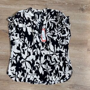 Velvet Heart Black and White Floral Blouse